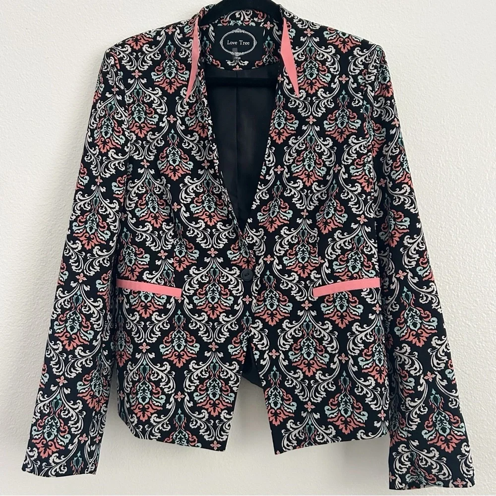 Love Tree Women's Patterned Blazer | Size L